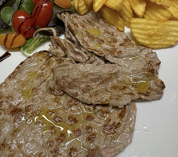 Paillard con patatine